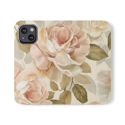 Soft Rose Elegance – iPhone Wallet Case