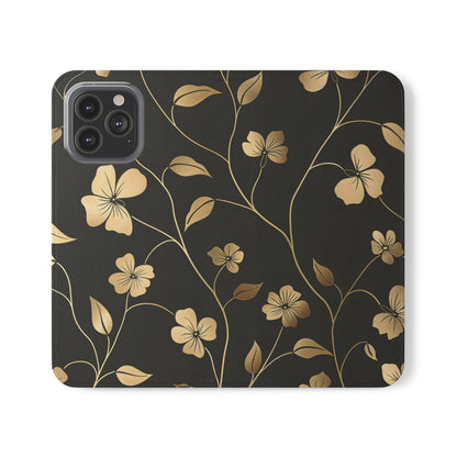 Golden Elegance – iPhone Wallet Case