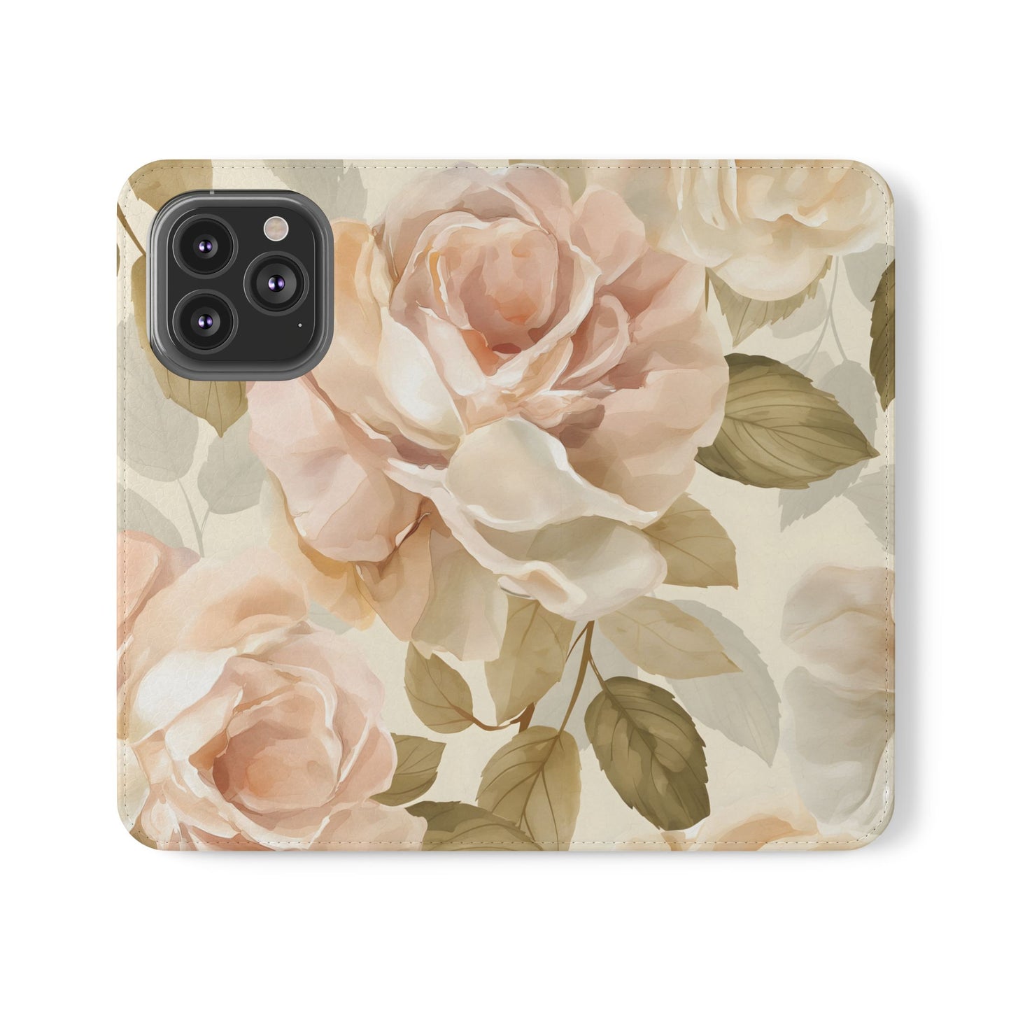 Soft Rose Elegance – iPhone Wallet Case