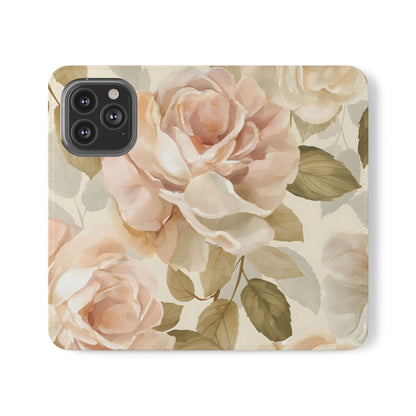Soft Rose Elegance – iPhone Wallet Case