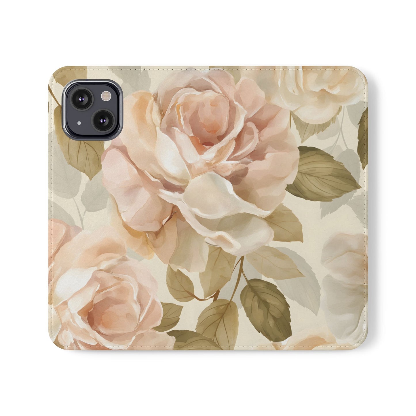 Soft Rose Elegance – iPhone Wallet Case