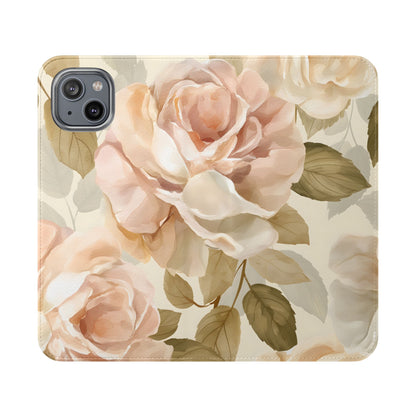 Soft Rose Elegance – iPhone Wallet Case
