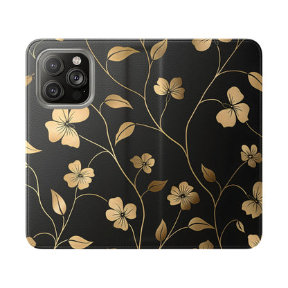 Golden Elegance – iPhone Wallet Case