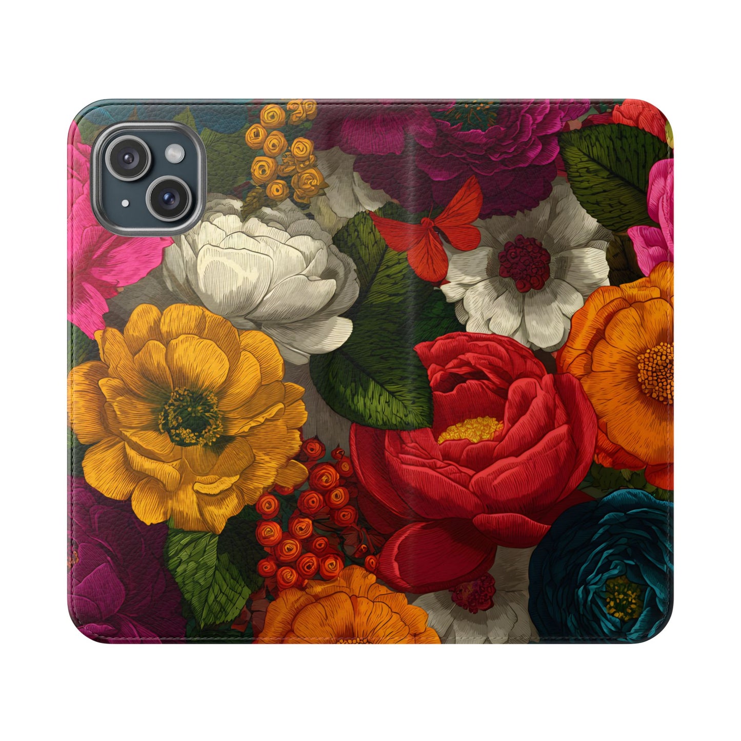 Midnight Bloom – iPhone Wallet Case