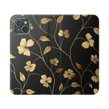 Golden Elegance – iPhone Wallet Case