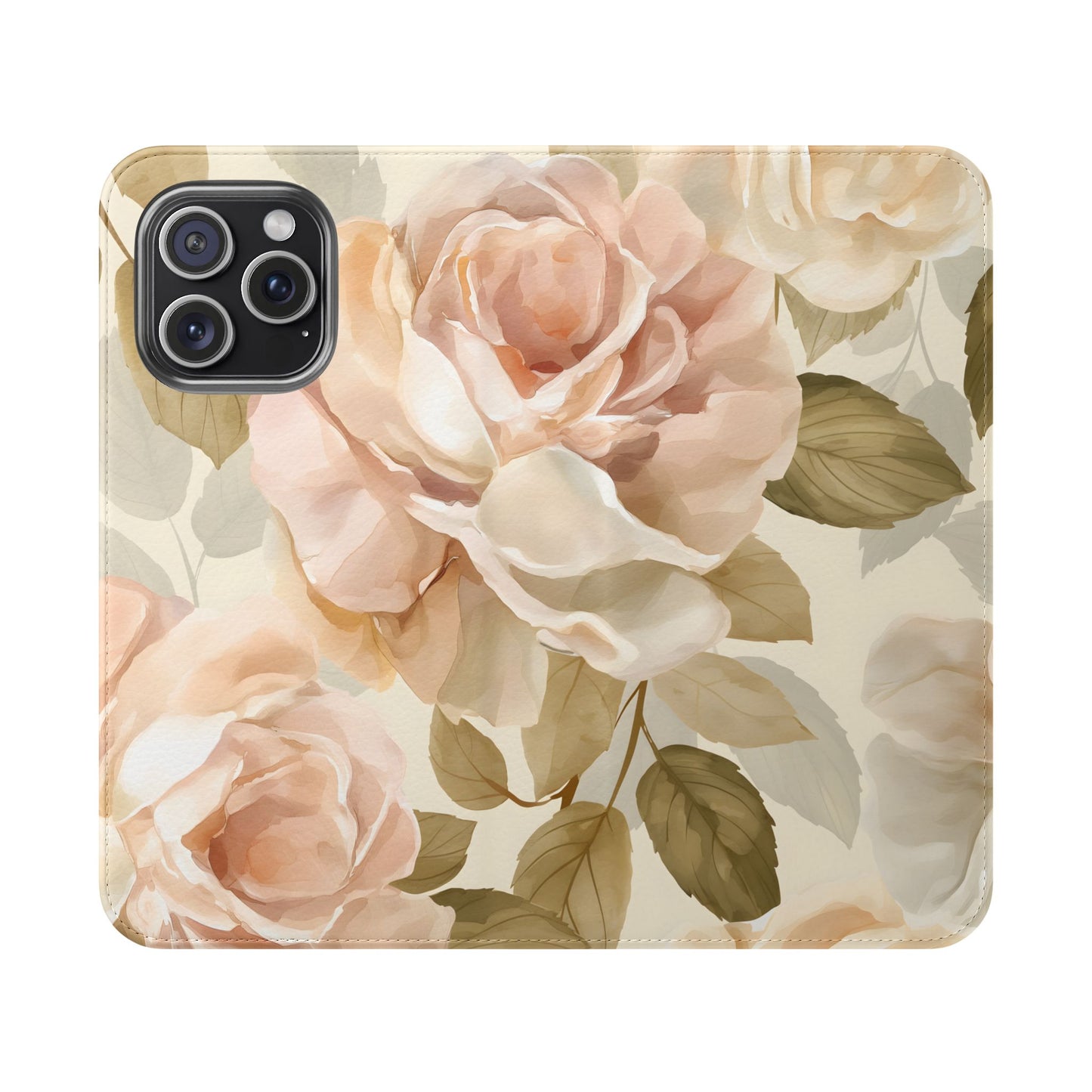 Soft Rose Elegance – iPhone Wallet Case