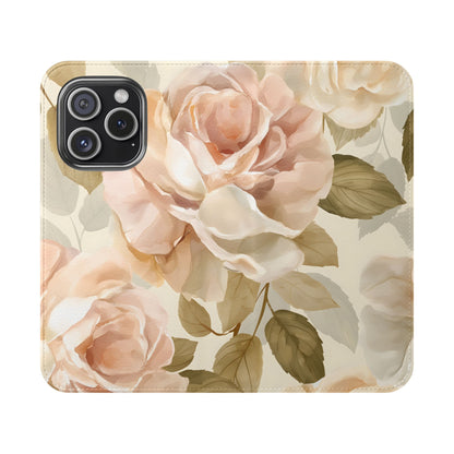 Soft Rose Elegance – iPhone Wallet Case