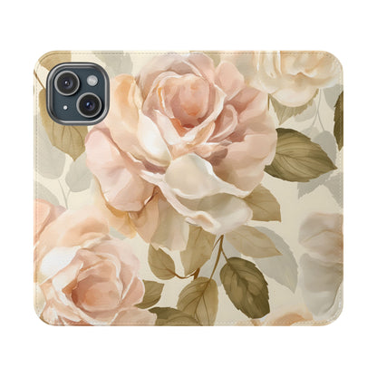 Soft Rose Elegance – iPhone Wallet Case