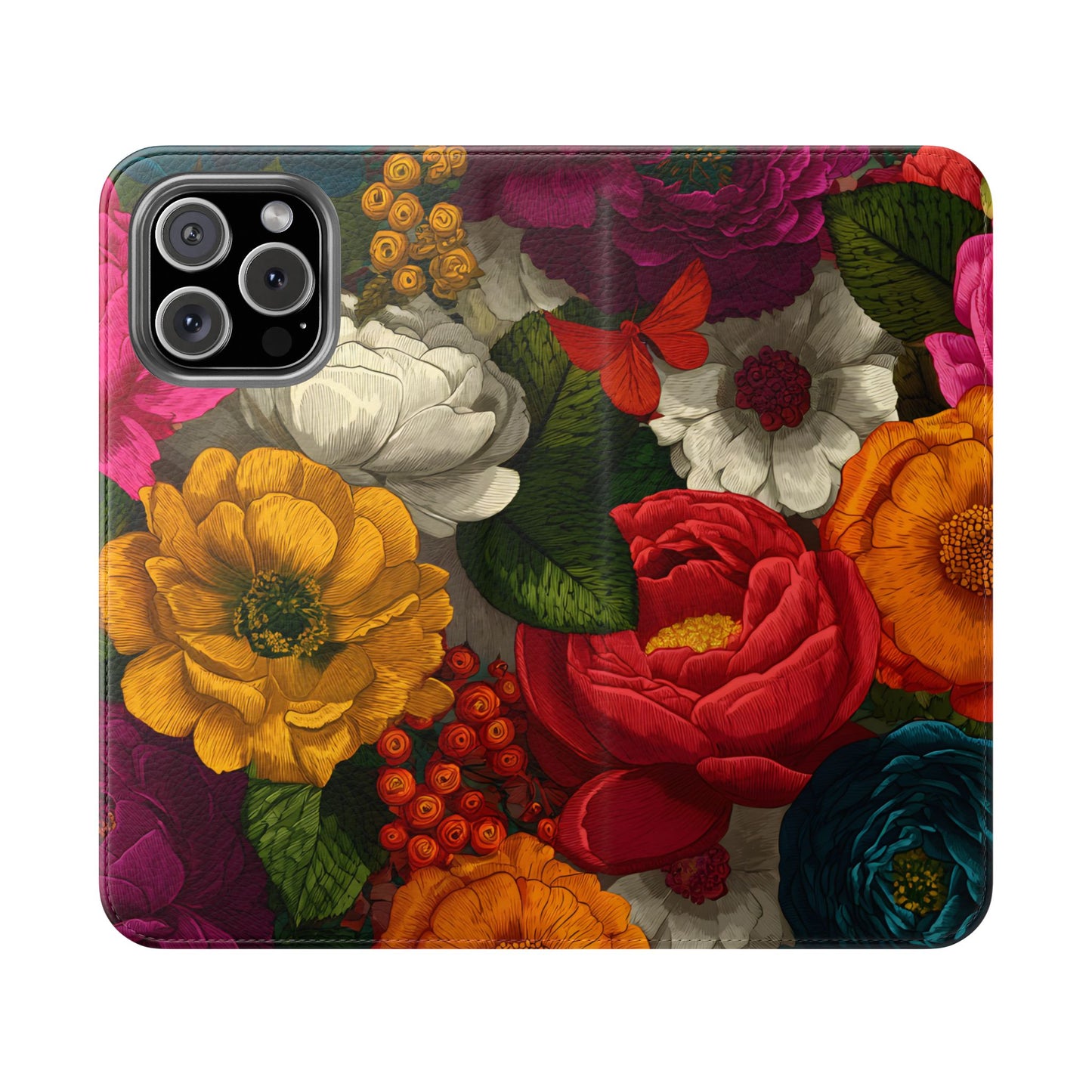 Midnight Bloom – iPhone Wallet Case