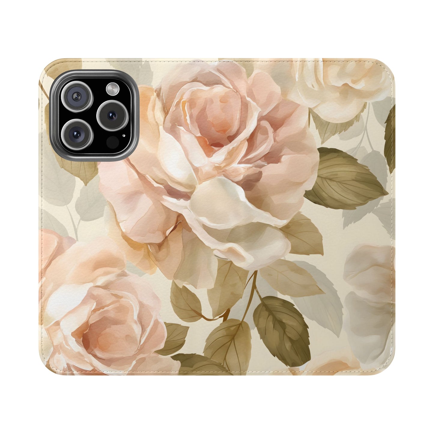 Soft Rose Elegance – iPhone Wallet Case