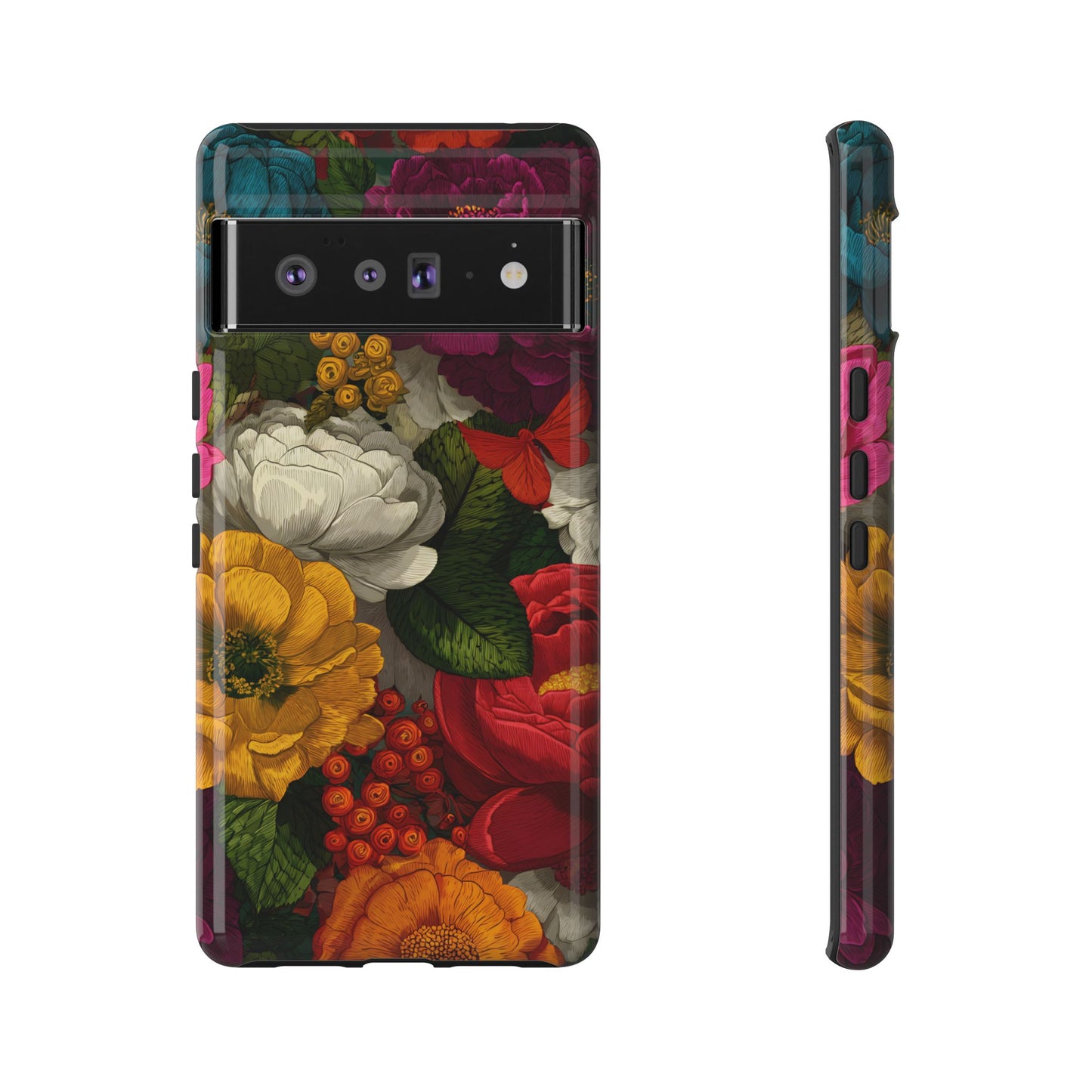 Midnight Bloom – Tough Glossy Google Pixel Case