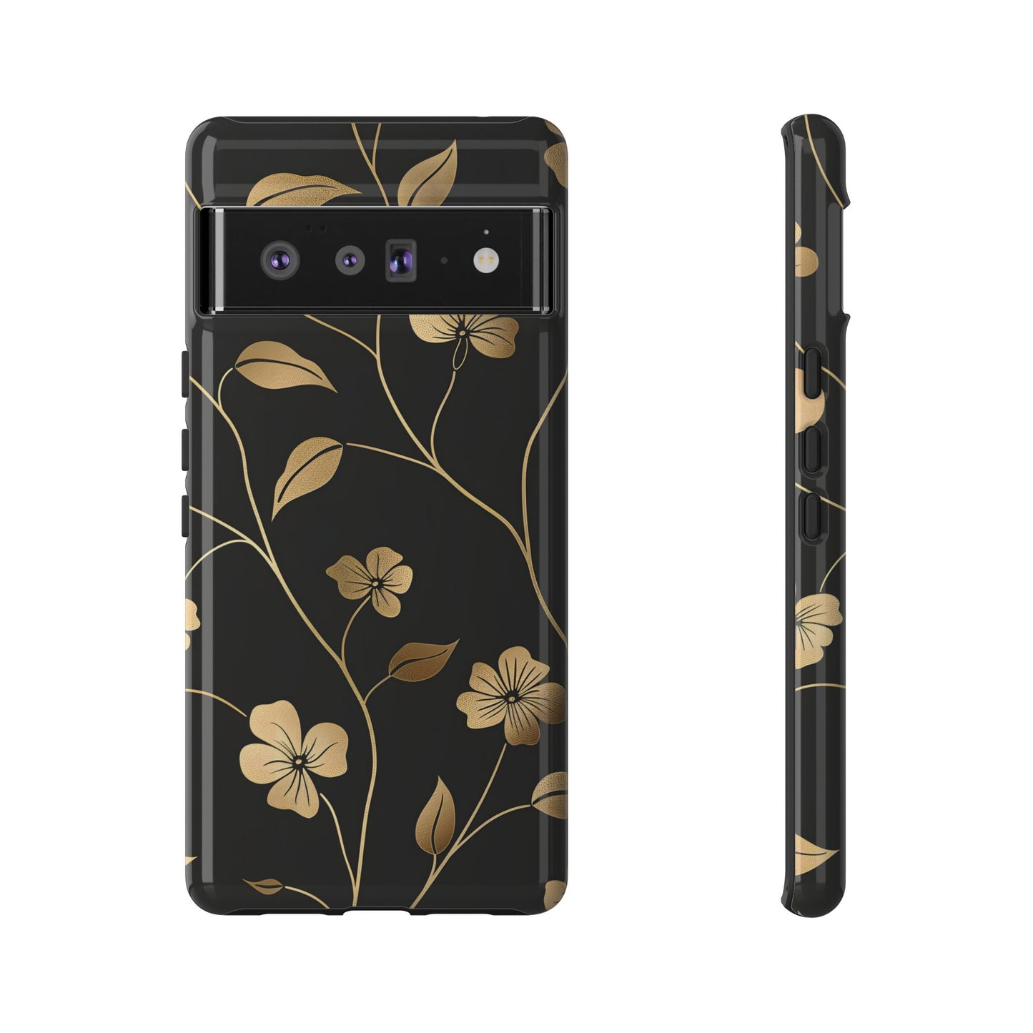 Golden Elegance – Tough Glossy Google Pixel Case