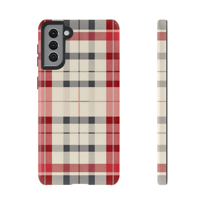 Winter Tartan Classic – Tough Glossy Samsung Galaxy Case
