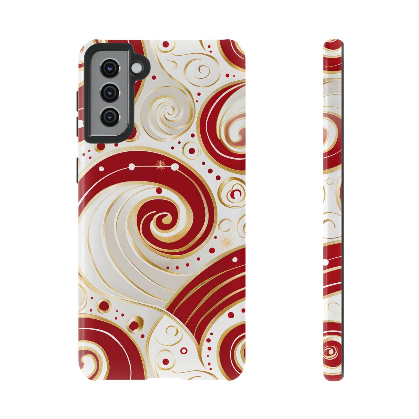 Golden Candy Swirl – Tough Glossy Samsung Galaxy Case