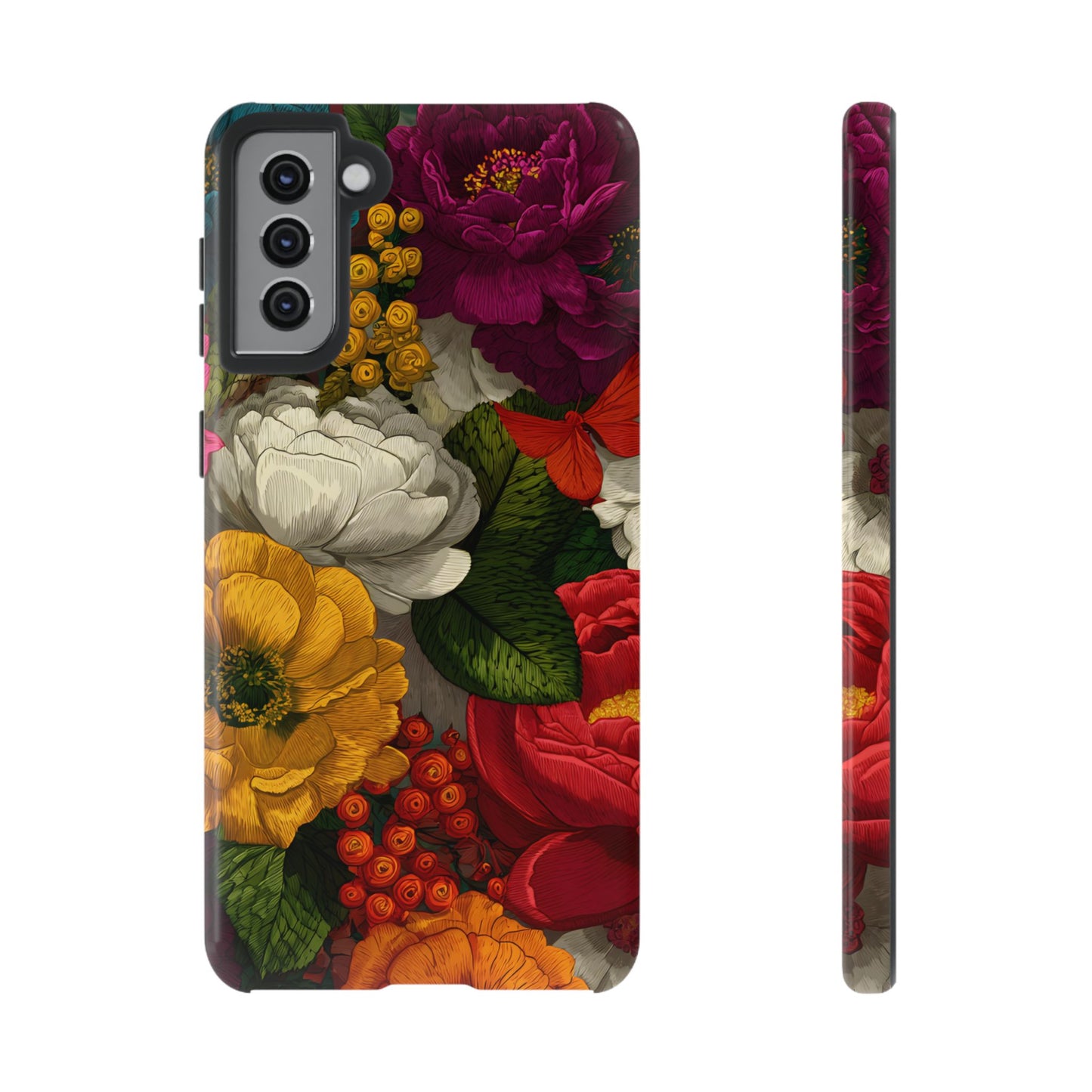 Midnight Bloom – Tough Glossy Samsung Galaxy Case