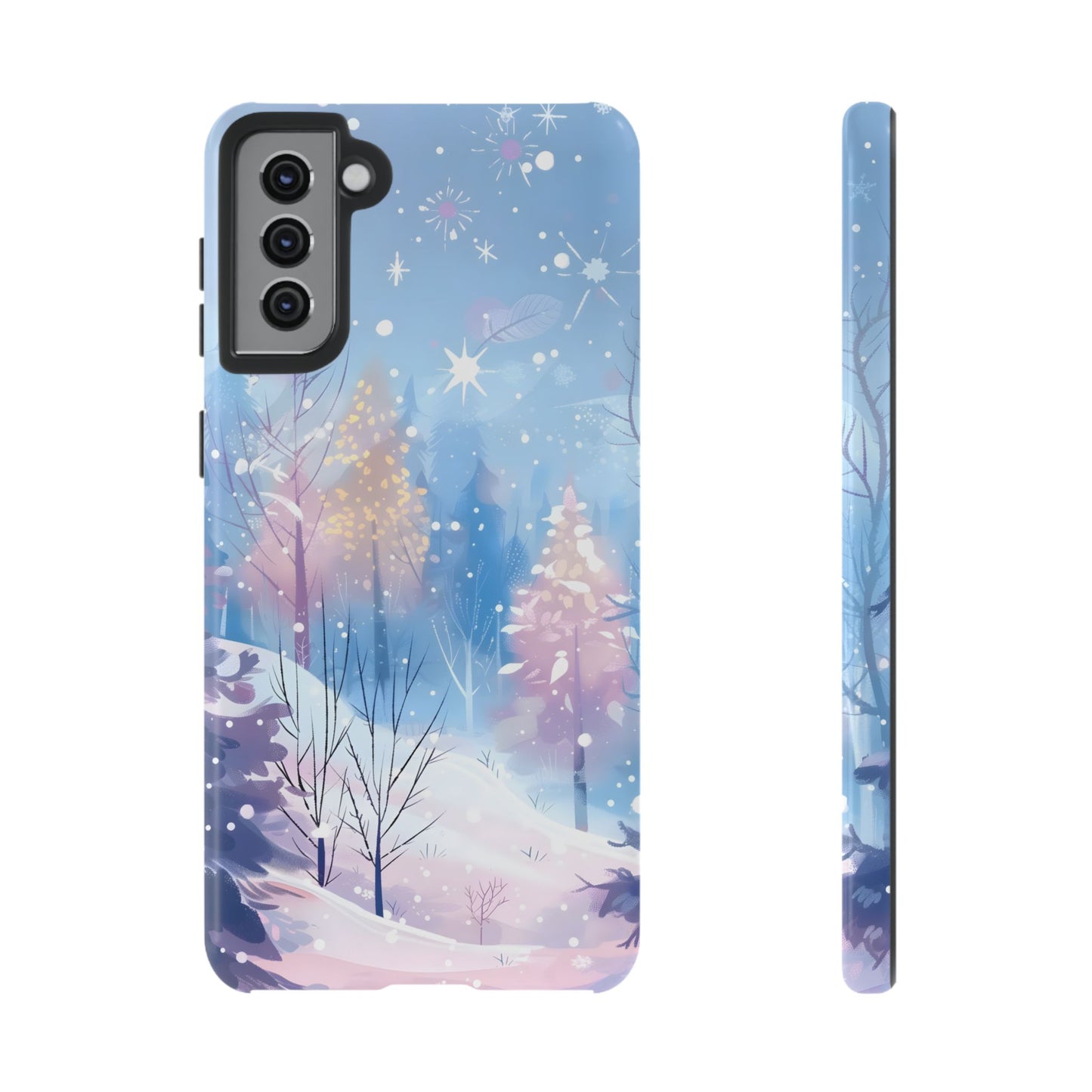 Frosted Winter Forest – Tough Glossy Samsung Galaxy Case