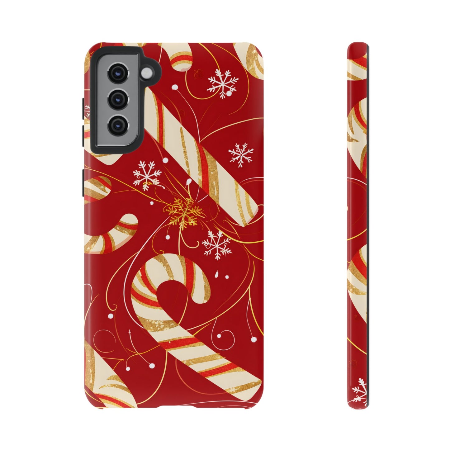 Golden Candy Cane Luxe – Tough Glossy Samsung Galaxy Case