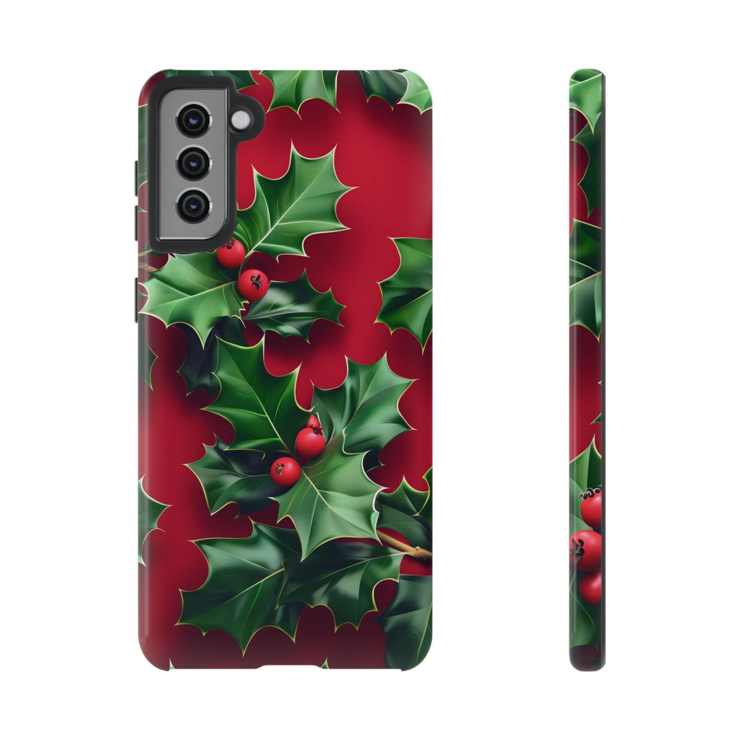 Holly Berry Bloom – Tough Glossy Samsung Galaxy Case
