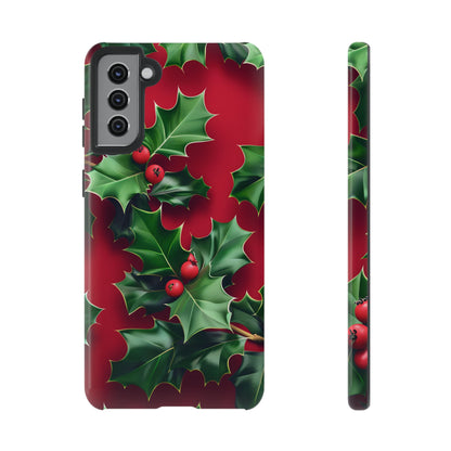 Holly Berry Bloom – Tough Glossy Samsung Galaxy Case