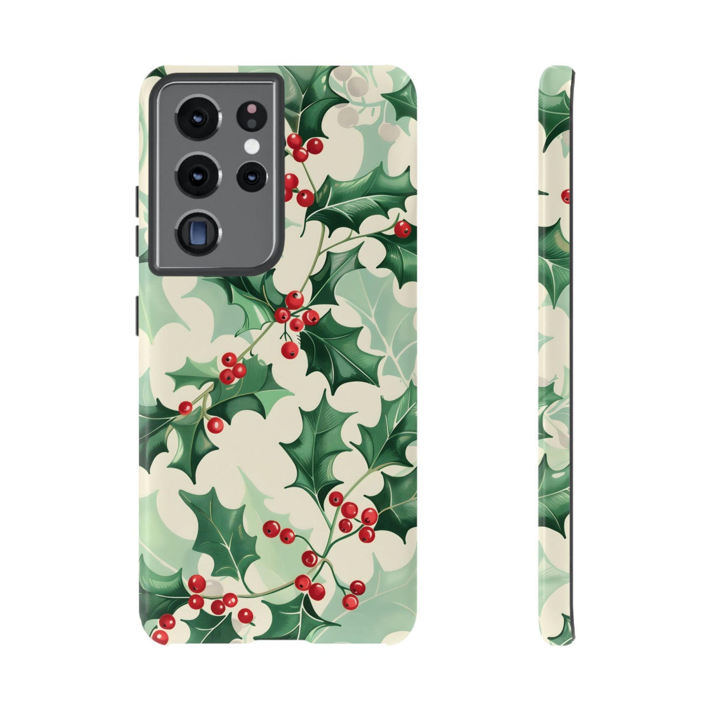 Winter Holly Charm – Tough Glossy Samsung Galaxy Case