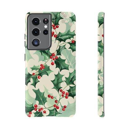 Winter Holly Charm – Tough Glossy Samsung Galaxy Case