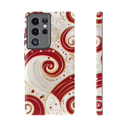 Golden Candy Swirl – Tough Glossy Samsung Galaxy Case