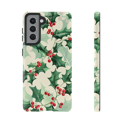 Winter Holly Charm – Tough Glossy Samsung Galaxy Case