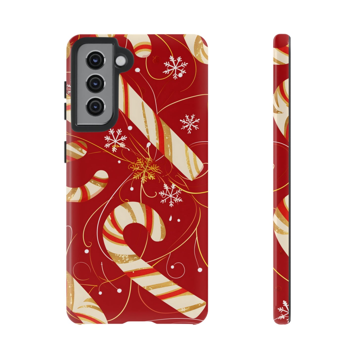 Golden Candy Cane Luxe – Tough Glossy Samsung Galaxy Case