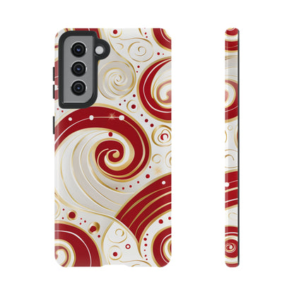 Golden Candy Swirl – Tough Glossy Samsung Galaxy Case
