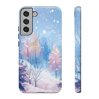 Frosted Winter Forest – Tough Glossy Samsung Galaxy Case