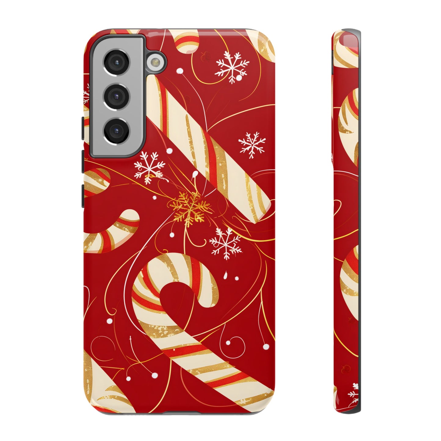 Golden Candy Cane Luxe – Tough Glossy Samsung Galaxy Case