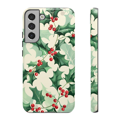 Winter Holly Charm – Tough Glossy Samsung Galaxy Case