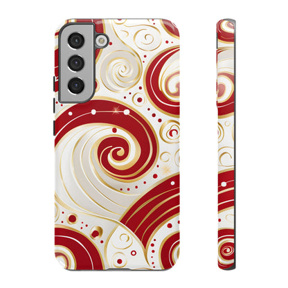 Golden Candy Swirl – Tough Glossy Samsung Galaxy Case