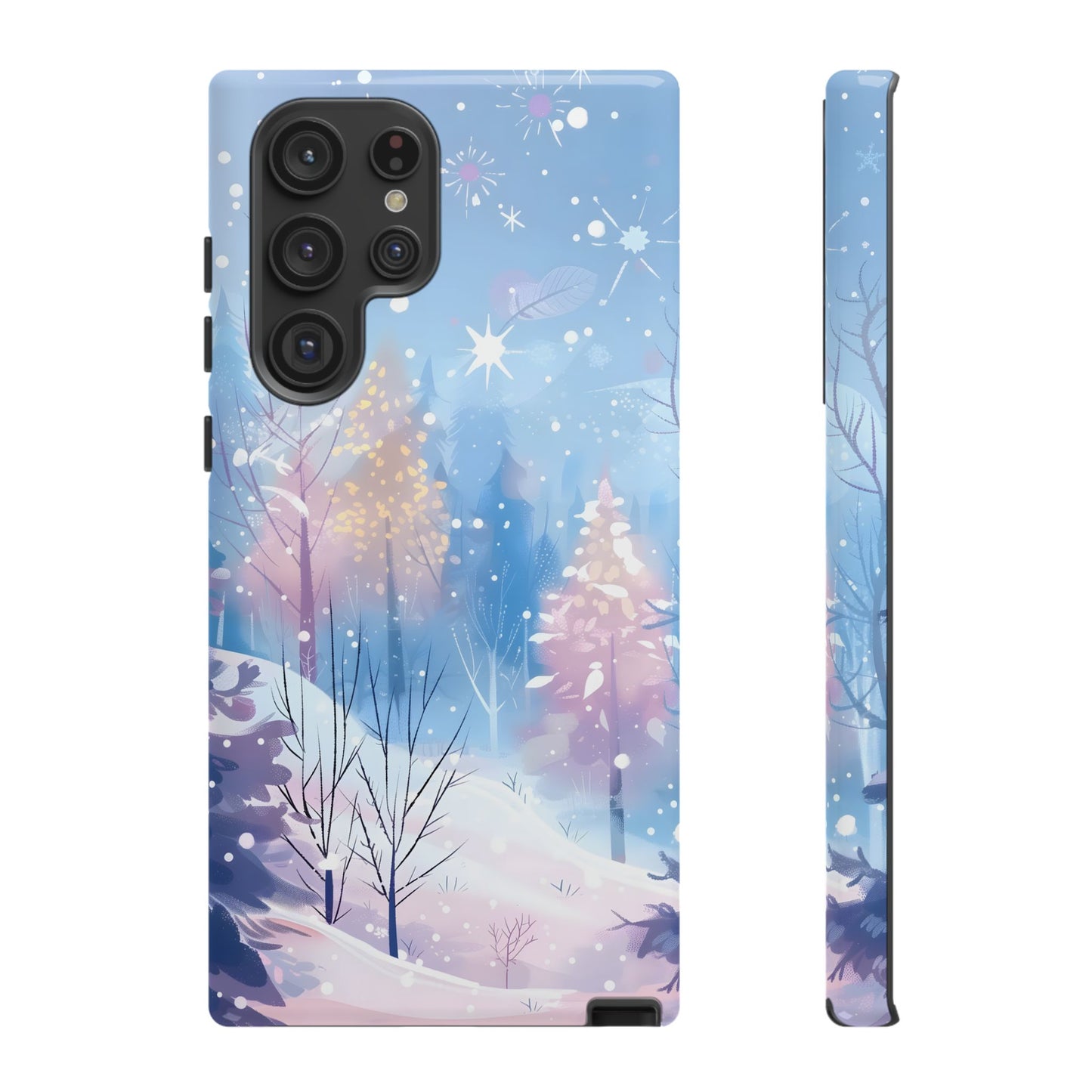 Frosted Winter Forest – Tough Glossy Samsung Galaxy Case