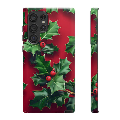 Holly Berry Bloom – Tough Glossy Samsung Galaxy Case