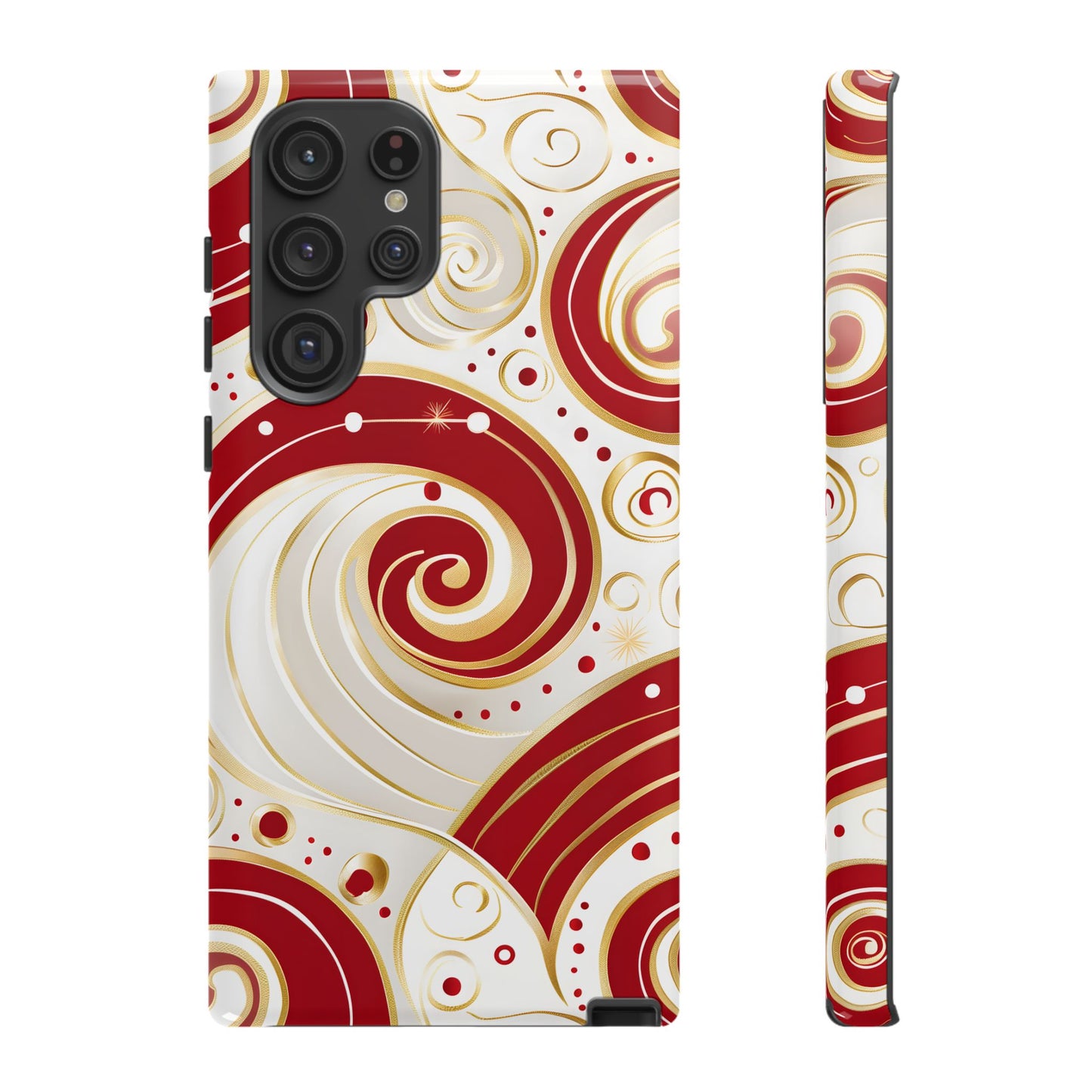 Golden Candy Swirl – Tough Glossy Samsung Galaxy Case