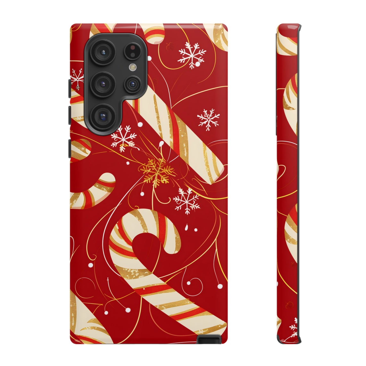 Golden Candy Cane Luxe – Tough Glossy Samsung Galaxy Case