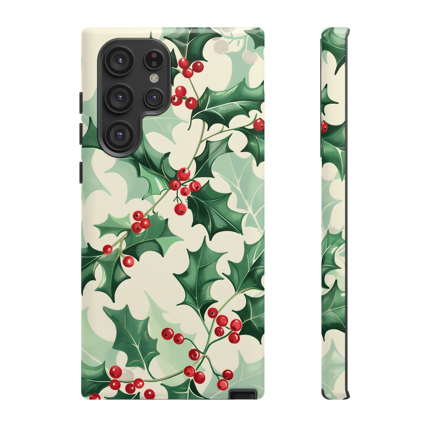 Winter Holly Charm – Tough Glossy Samsung Galaxy Case