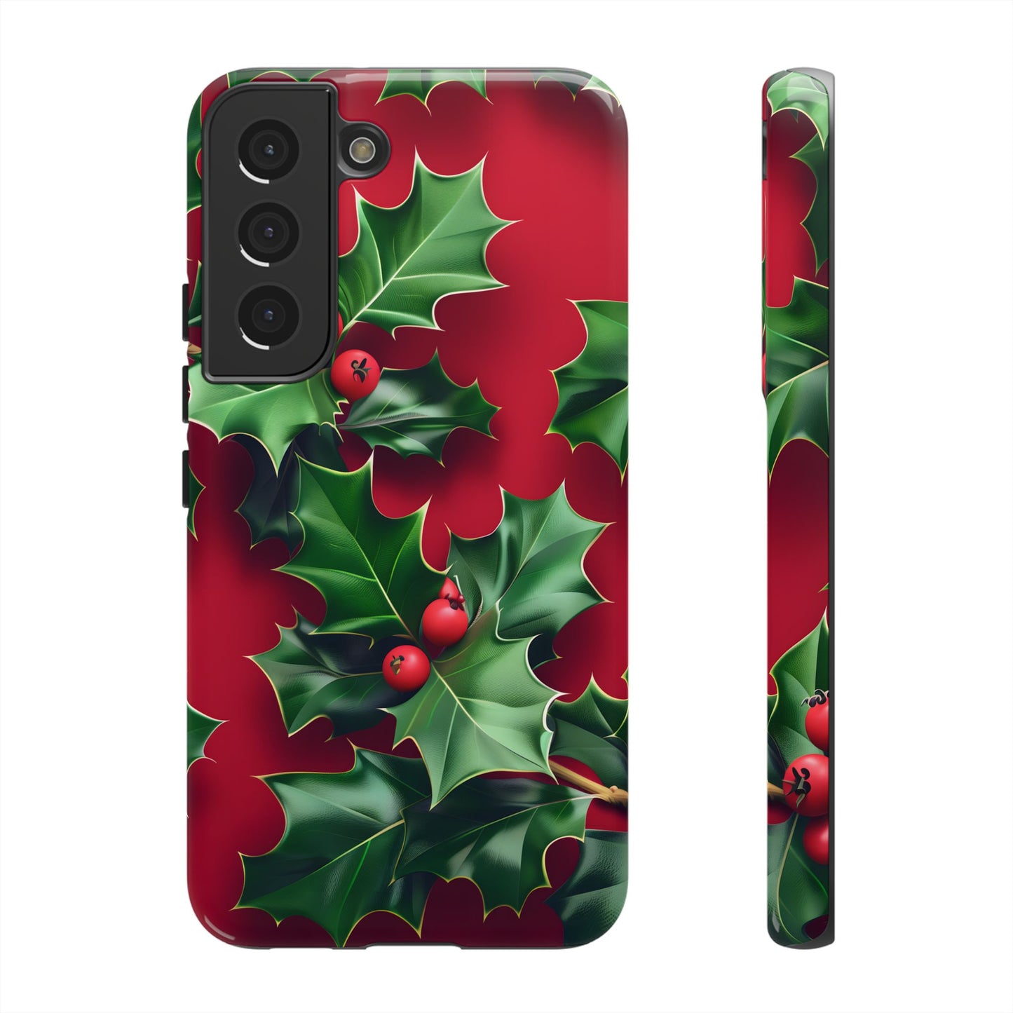 Holly Berry Bloom – Tough Glossy Samsung Galaxy Case