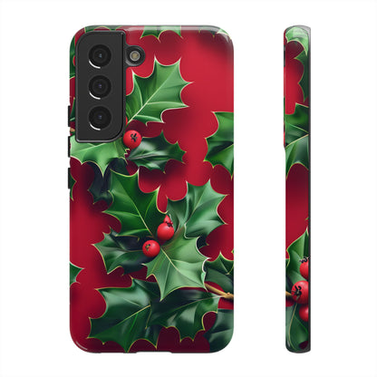 Holly Berry Bloom – Tough Glossy Samsung Galaxy Case