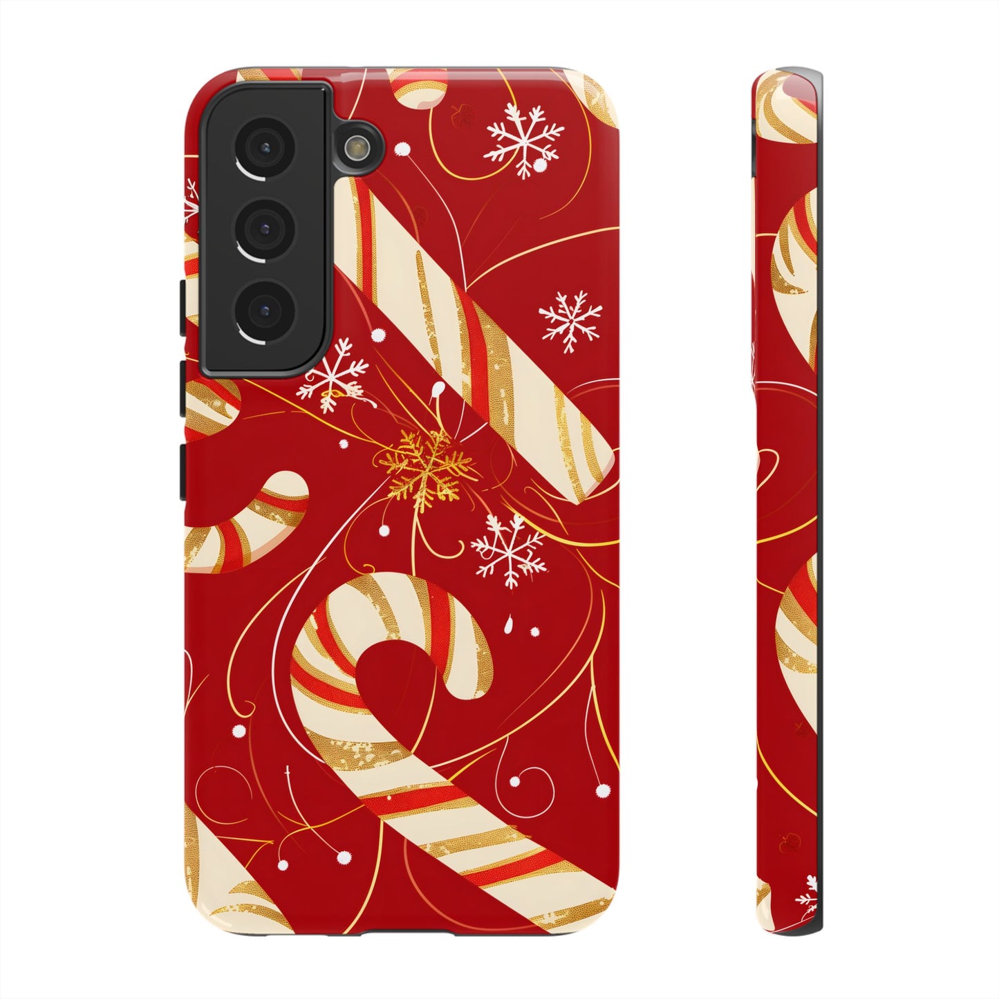 Golden Candy Cane Luxe – Tough Glossy Samsung Galaxy Case