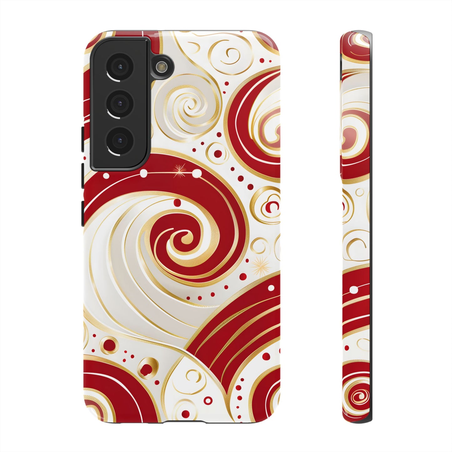 Golden Candy Swirl – Tough Glossy Samsung Galaxy Case