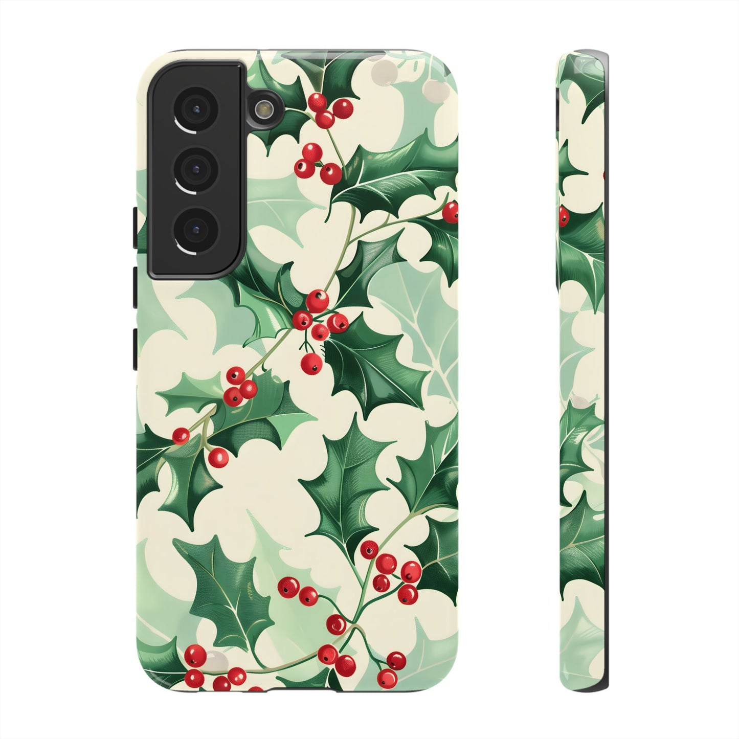 Winter Holly Charm – Tough Glossy Samsung Galaxy Case