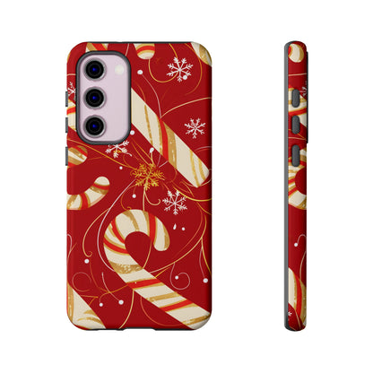Golden Candy Cane Luxe – Tough Glossy Samsung Galaxy Case