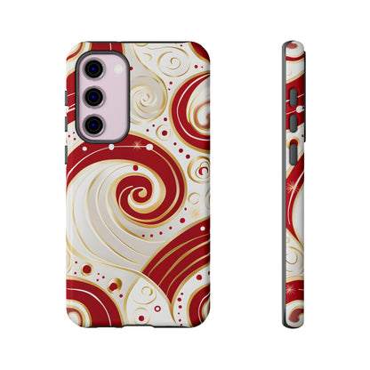 Golden Candy Swirl – Tough Glossy Samsung Galaxy Case