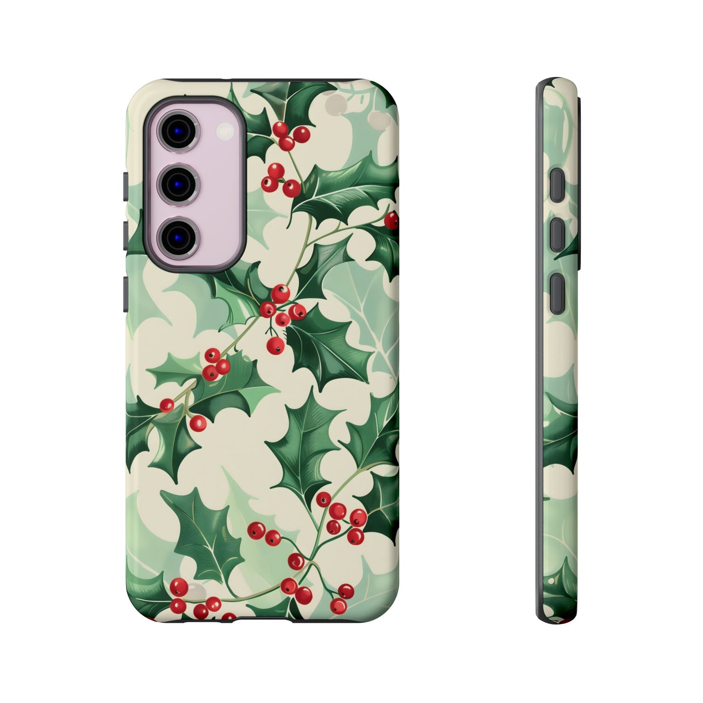 Winter Holly Charm – Tough Glossy Samsung Galaxy Case