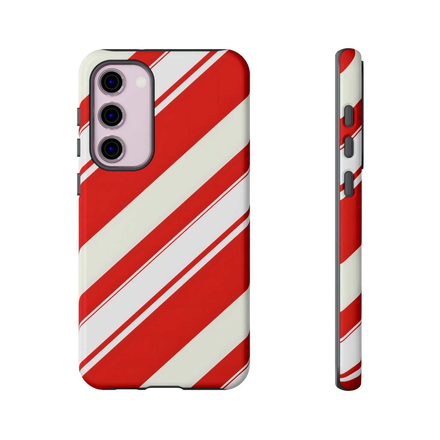 Crimson Holiday Stripes – Tough Glossy Samsung Galaxy Case