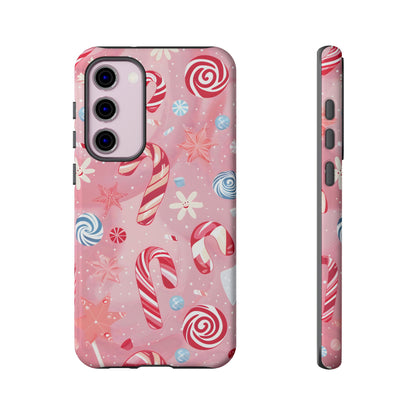 Candy Cane Swirl – Tough Glossy Samsung Galaxy Case
