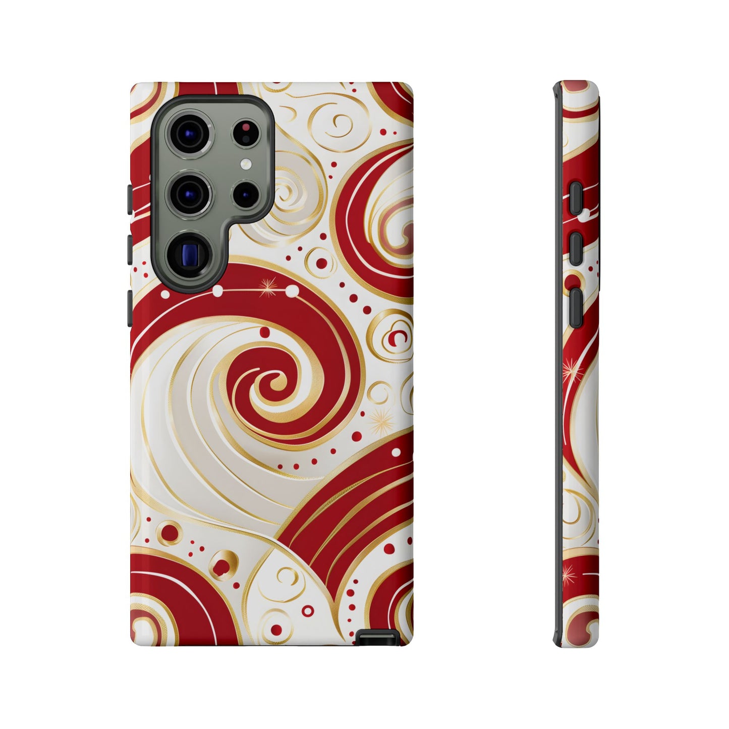 Golden Candy Swirl – Tough Glossy Samsung Galaxy Case