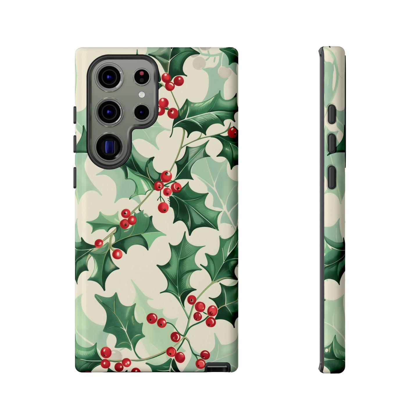Winter Holly Charm – Tough Glossy Samsung Galaxy Case